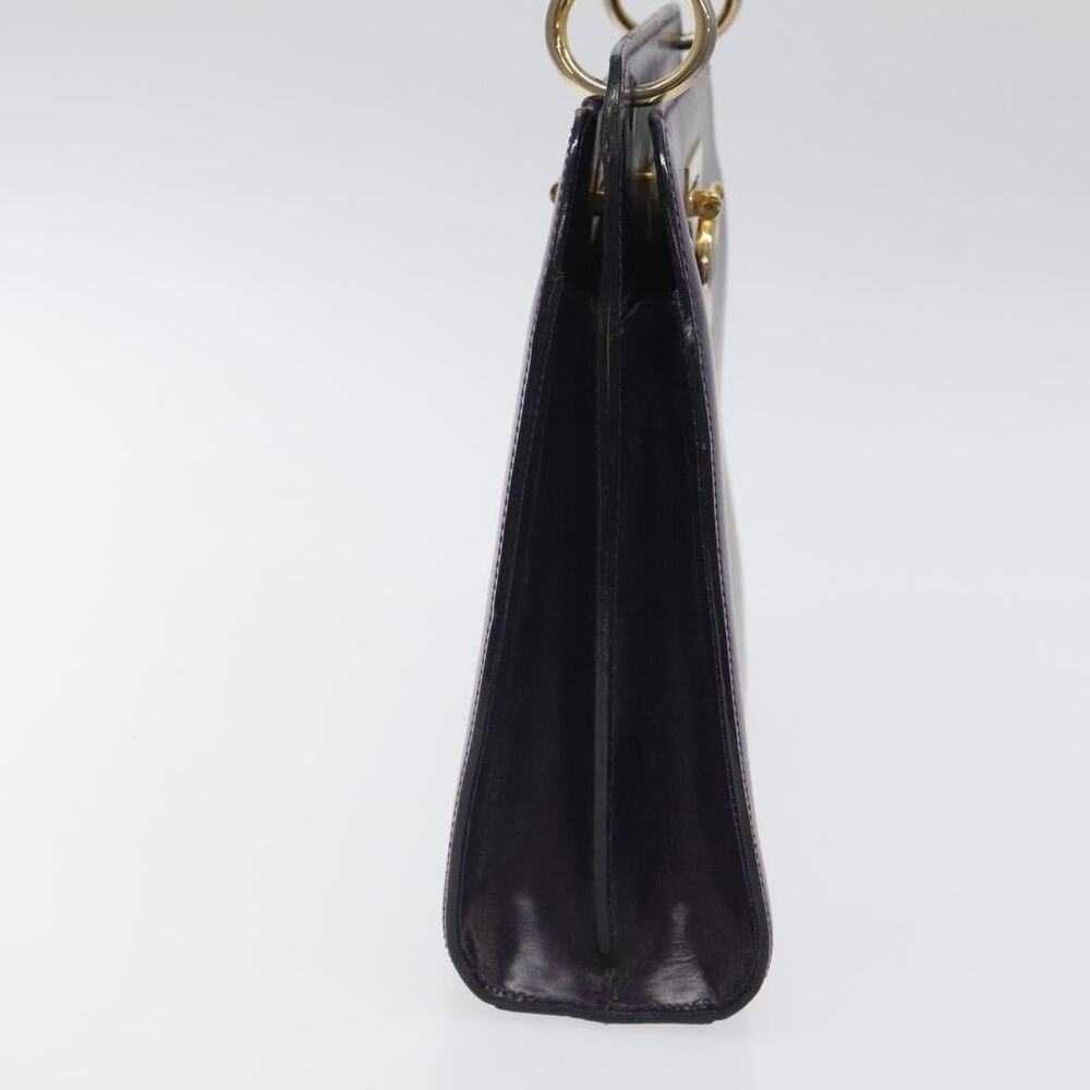 CELINE Hand Bag Leather Purple Gold - Picture 4 of 13